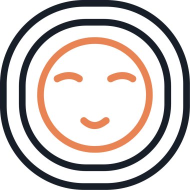 Yüz. Web simgesi basit illüstrasyon