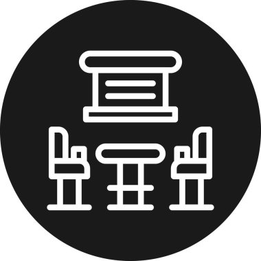 Sandalye. Web simgesi basit tasarım