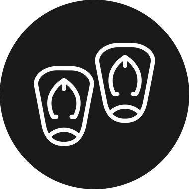 iki terlik simgesi vektör illüstrasyonu