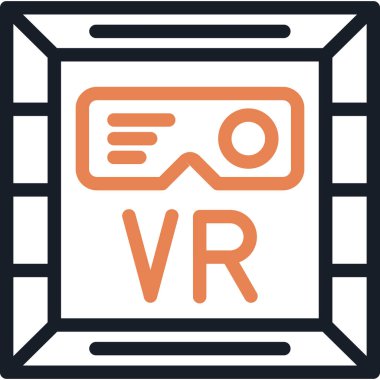 Vr Gözlükleri modern simgesinin vektör çizimi