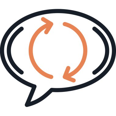 ok ikonlu konuşma balonu. vektör illüstrasyonu