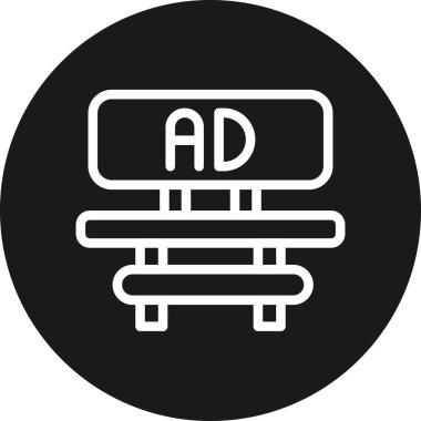 reklam reklam ikonu ana hatları biçiminde