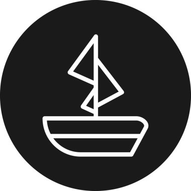 Gemi simgesi vektör illüstrasyonu