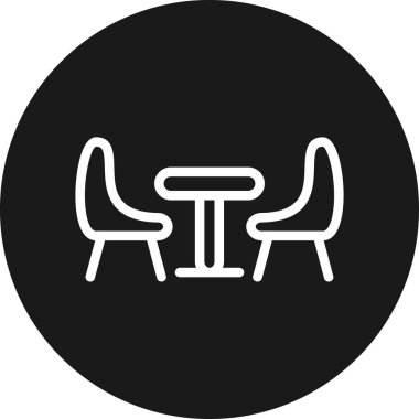 Koltuk. Web simgesi basit tasarım