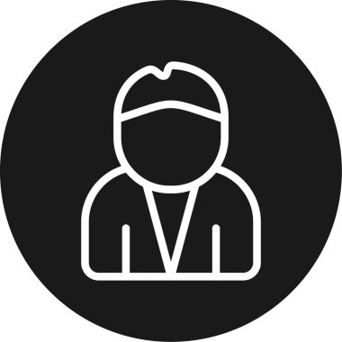 Modern b 'nin vektör illüstrasyonunda kişinin eksik simgesi