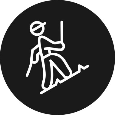 Adam dağa tırmanıyor.