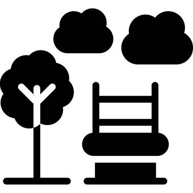 Ağaç bahçesi doğa simgesi