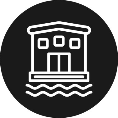 Ev. Web simgesi basit illüstrasyon