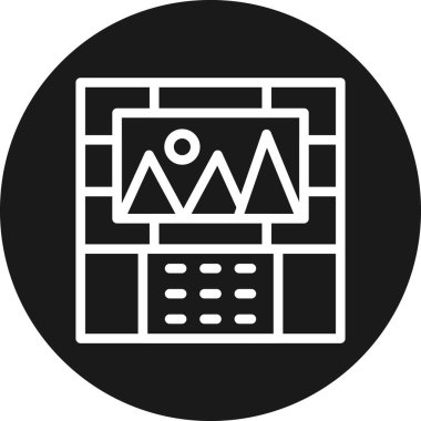 harita simgesi vektör illüstrasyonu