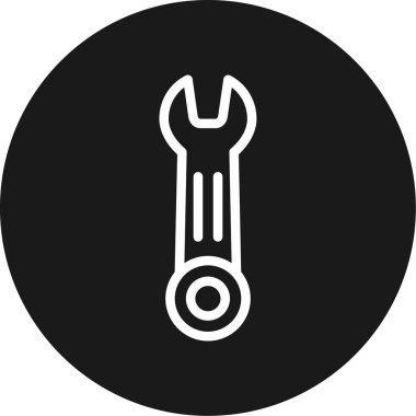 İngiliz anahtarı. Web simgesi basit illüstrasyon