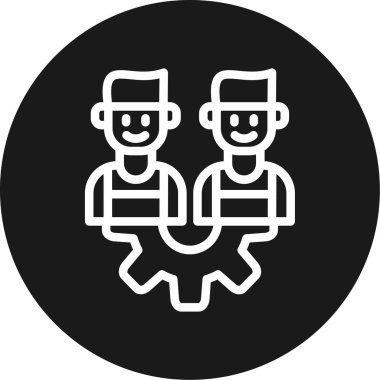 iki erkek simgesi, vektör illüstrasyonu