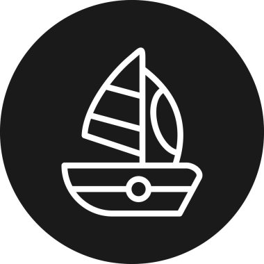 tekne ikonu vektör illüstrasyonu