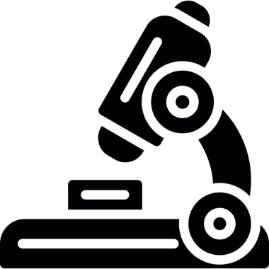 Mikroskop simgesinin vektör çizimi