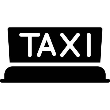 Taksi vektör simgesi düz simge