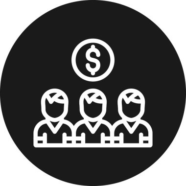 İş insanları simgesinin vektör illüstrasyonu