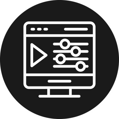 vektör lcd simgesi illüstrasyonu