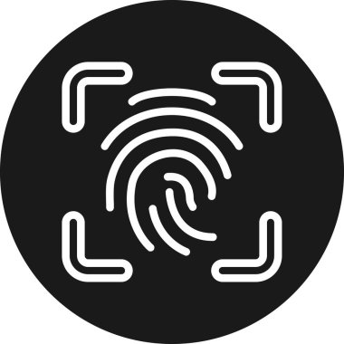 parmak izi ikonu vektör illüstrasyonu