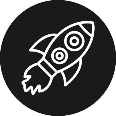 Moda biçimi izole edilmiş arkaplanda roket simgesi