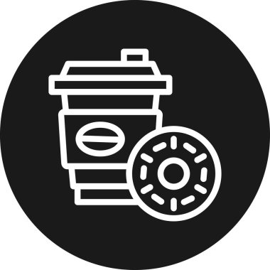 vektör yiyecek ve içecek simgesi