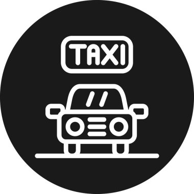 Moda tarzında izole edilmiş bir taksi simgesi