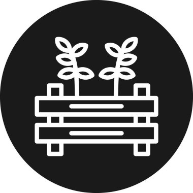 Bir bitki simgesinin vektör illüstrasyonu