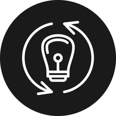 ampul simgesi vektör illüstrasyonu