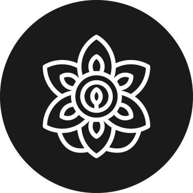 Moda tarzında izole edilmiş çiçek simgesi