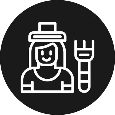 Kadın simgesinin vektör illüstrasyonu