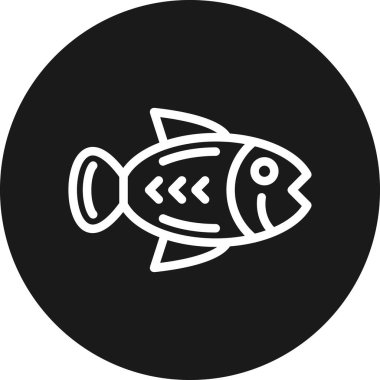 Vektör Balık Simgesi İllüstrasyonu