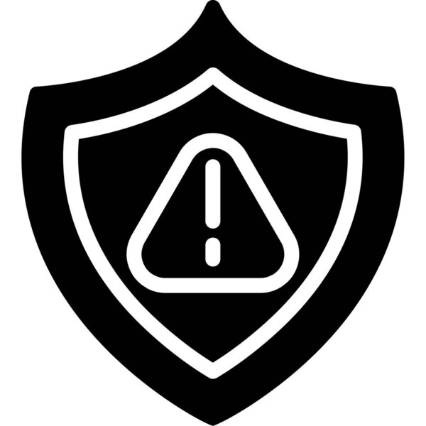 значок оповещения тревоги в твердом стиле