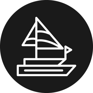 Gemi. Web simgesi basit illüstrasyon