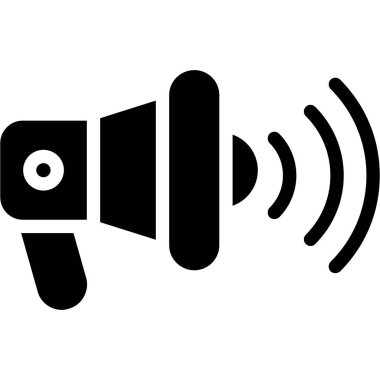 Konuşmacı. Web simgesi basit illüstrasyon