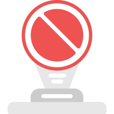 Trafik ışığı simgesi, basit vektör illüstrasyonu