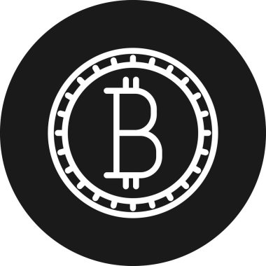 Bitcoin simgesi vektör illüstrasyonu