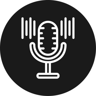 mikrofon simgesi vektör illüstrasyonu