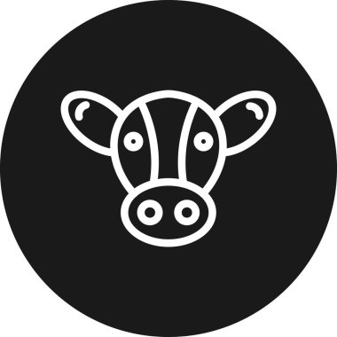 inek simgesi vektör illüstrasyonu