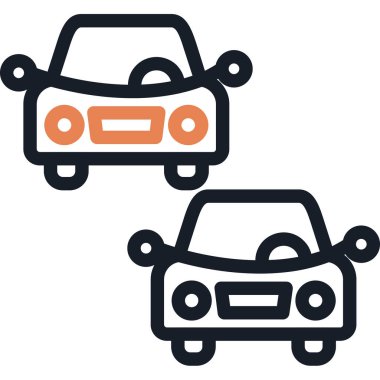 araba renkli vektör simgesi