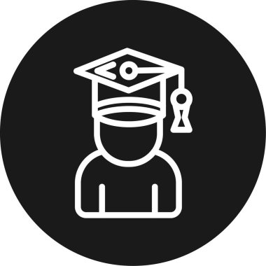 mezuniyet simgesi vektör illüstrasyonu