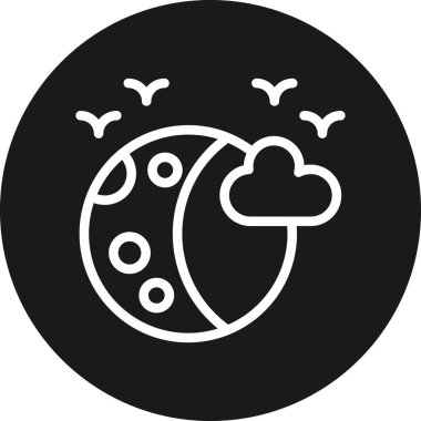 Bulut simgesinin vektör illüstrasyonu