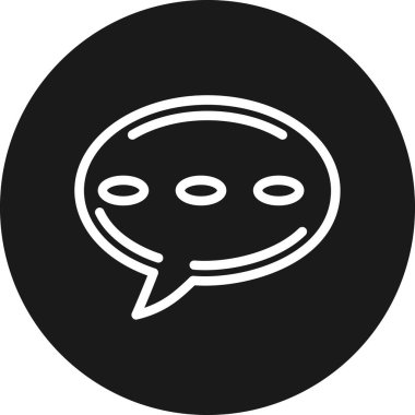 baloncuk sohbet simgesi ana hat biçiminde