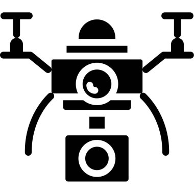 kamera drone simgesi ana hat biçiminde