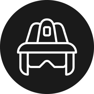 vektör inşaat kask simgesi