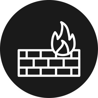 Yangın. Web simgesi basit tasarım