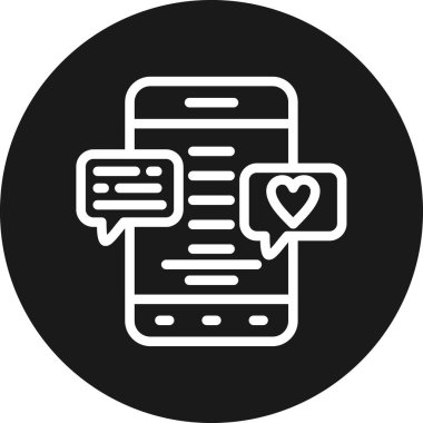 Vektör iletisi Simgesi illüstrasyonu