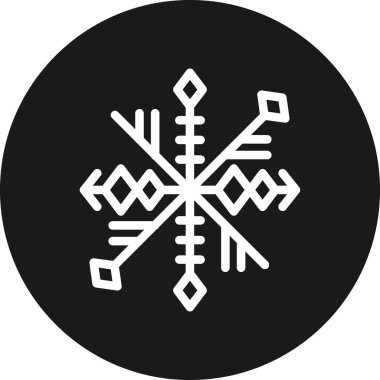 Kar tanesi. Web simgesi basit illüstrasyon