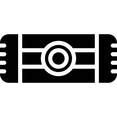 Araba motoru simgesi. Web için basit bir araba motoru vektör simgesi çizimi