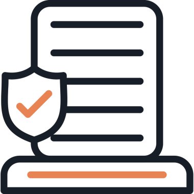 belge simgesi vektör illüstrasyonu