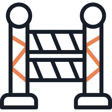 Bariyer. Web simgesi basit illüstrasyon