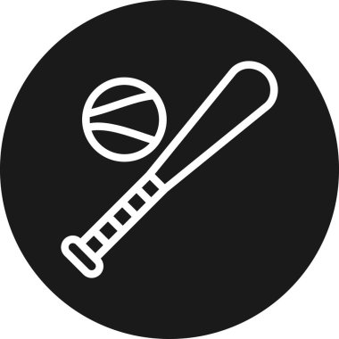 Yarasa beyzbol ikonu, basit stil