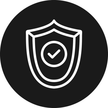 kalkan ikon vektör illüstrasyonu